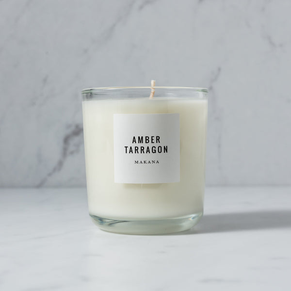 Amber Tarragon Classic Candle by Makana with tartaron fragrance.